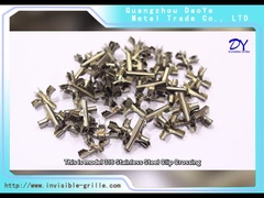 O cabo de aço inoxidável das grades invisíveis grampeia 2.5mm com força superior