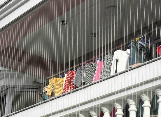 Grelha de balcão invisível preta 316 fio 12 1 e revestimento de nylon de 2,0 mm