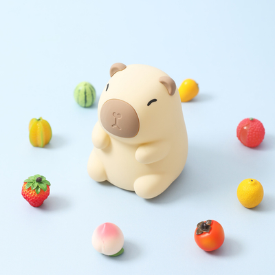 Logotipo personalizado Capybara Crianças Regalo Quarto Dormir Lindo Lâmpada Macia Cor Gradiente Cão Luz Noturna de silicone