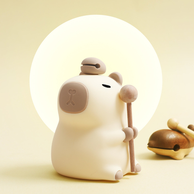 Lâmpada de noite de design moderno de silicone Capybara portátil USB recarregável LED fonte de luz controle de toque lâmpada animal para quarto