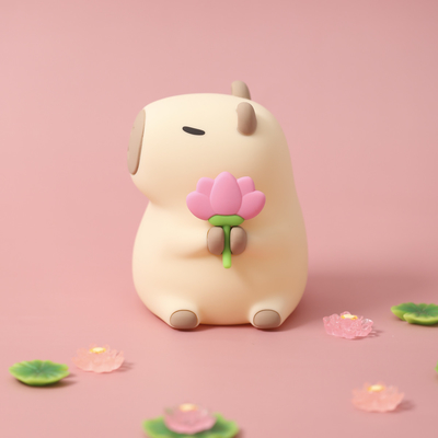 Cute Silicone Capybara Luz Noturna Luz Noturna Infantil Presente Usb Recarregável Lâmpada de Noite de Animais de Silicone