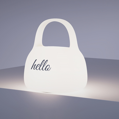 DIY Creative Gift Handbag Lâmpada de aclamação de silicone com tempo Decoração à beira da cama Atmosfera Luz noturna para dormir