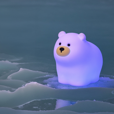 OEM Led Cartoon Cute Lâmpada de sono de urso de silicone Usb Lâmpada de noite recarregável Cama de bebê Lâmpada de cama