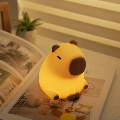 Criativa Capybara LED Luz Noturna Lâmpada de Lado da Cama de Silicona Bonita Para Quarto de Crianças Domínio Smart Home