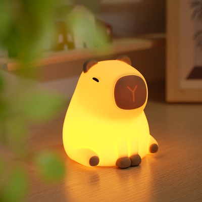 Criativa Capybara LED Luz Noturna Lâmpada de Lado da Cama de Silicona Bonita Para Quarto de Crianças Domínio Smart Home