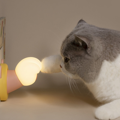 Lâmpada de noite criativa de garra de gato carregamento USB presente de aniversário bonito e bonito presente prático de menina silicone Patting luz