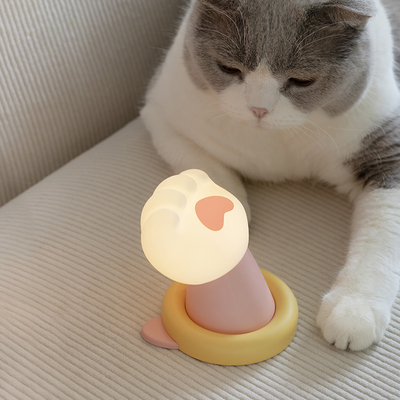 Fabrica Cute Control Dormir CAT PAW USB lâmpadas de quarto lâmpada de silicone recarregável toque Luz de silicone luz noturna