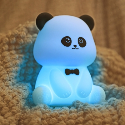 Lâmpadas de bebê recarregáveis de silicone Panda Luz noturna LED para crianças Luzes noturnas