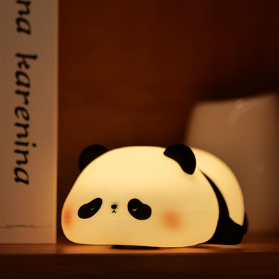 Personalização Luz Noturna de silicone Panda Usb Recarregável Mesa Led Lâmpada Noturna Luz Noturna de silicone Luzes Noturnas Para Quarto de Crianças