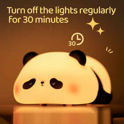 Personalização Luz Noturna de silicone Panda Usb Recarregável Mesa Led Lâmpada Noturna Luz Noturna de silicone Luzes Noturnas Para Quarto de Crianças