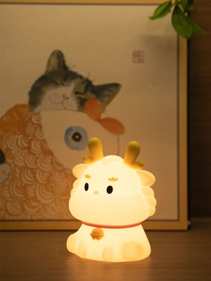 Voz inteligente Dragão Carregamento com Dormir Silicone Pat Creative Night Light Regalo Atmosfera colorida Luz
