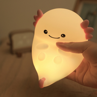 Design moderno Luz de noite de silicone Lindo LED Branco Quente Colorido Noite para Crianças Quarto Controle de Toque