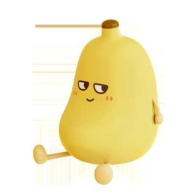 Carinha Banana Cartoon Frutas LED Luz Noturna Lâmpada de silicone Sensor de toque Temporização USB Recarregável Crianças Quarto Regalo de aniversário