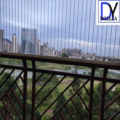 Grelha invisível de aço inoxidável 316 de 2,0 mm com revestimento de nylon e distância entre fios de 5 cm