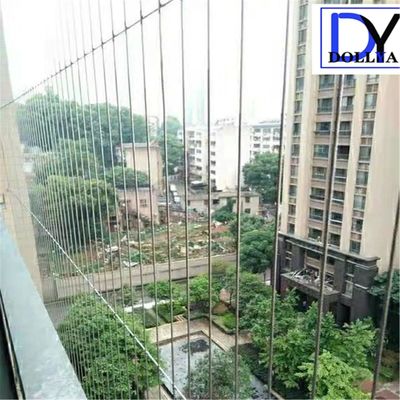 Grelha invisível de aço inoxidável 316 de 2,0 mm com revestimento de nylon e distância entre fios de 5 cm