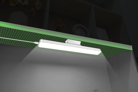 Luminária de leitura com dimerização contínua recarregável por USB, design moderno, iluminação magnética suspensa para armário, luzes de parede giratórias recarregáveis
