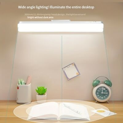 Luminária de mesa LED com temperatura de cor de 3500-6500K, com tensão nominal de 5V 1A, ideal para iluminação de tarefas, leitura e decoração