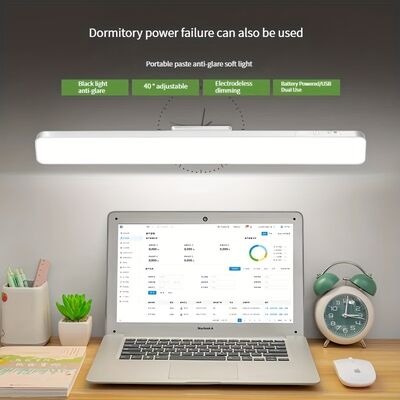 Luminária de mesa LED com temperatura de cor de 3500-6500K, com tensão nominal de 5V 1A, ideal para iluminação de tarefas, leitura e decoração