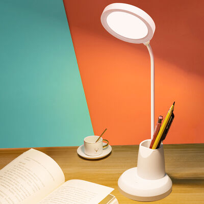 Lâmpada de escritório LED recarregável Plug-in de proteção ocular Lâmpada de estudo Colégio Dormitório Lâmpada de leitura Toque