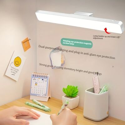 Luminária de Mesa ABS Magnética Recarregável com Controle Remoto Luz Noturna LED Luz de Leitura Touch para Estudantes Sala de Estar Presente