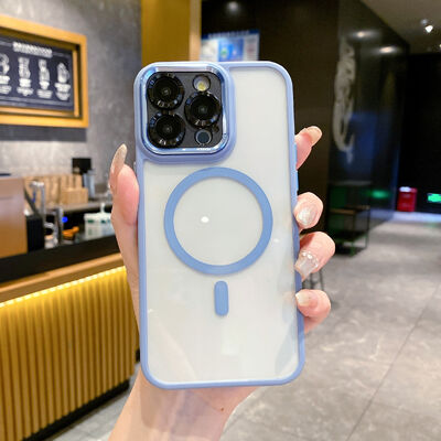 Capa de Celular Magnética Semitransparente à Prova de Choque para iPhone 17