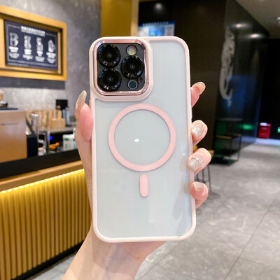 Capa de Celular Magnética Semitransparente à Prova de Choque para iPhone 17