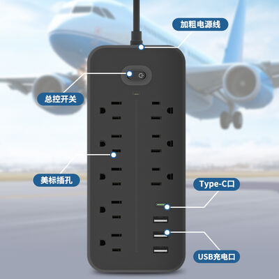 Tomada de Energia Portátil Extensão de Tomada Portátil e Durável