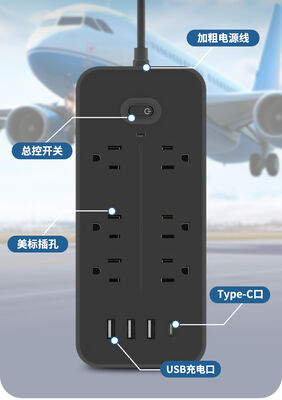 Soquete de alimentação portátil de mesa com saída USB 5V 2.4A