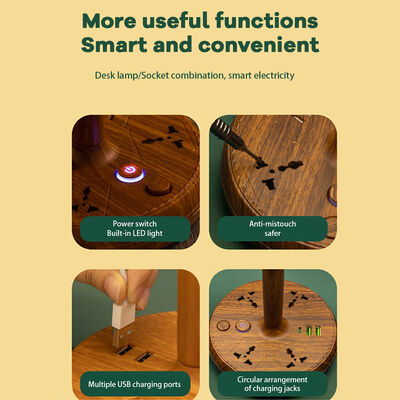 Luminária de Mesa com Porta de Carregamento USB para Escritórios Domésticos