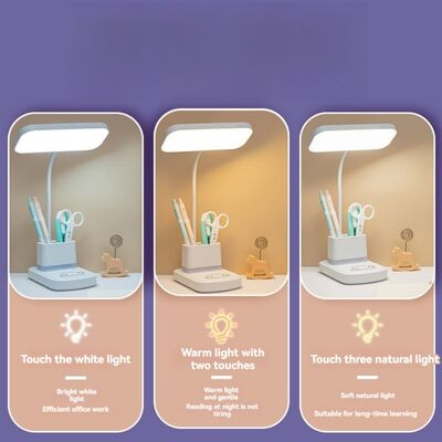 Multiple Brightness Levels Chargeable Desk Lamp Including Rechargeable Battery and Energy LED Lights