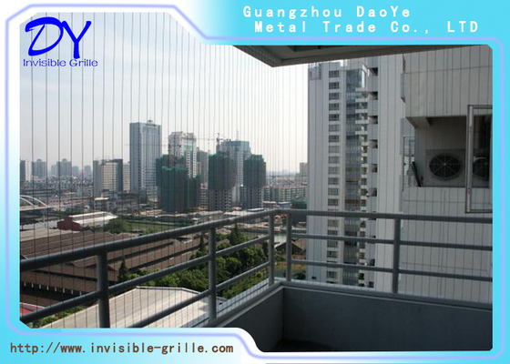 Grade de segurança invisível para varanda 7x7 Nylon 316 Cabo de aço inoxidável