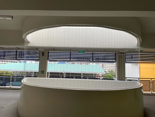 Alumínio personalizado invisível segurança varanda grill tamanho 6m conjunto solução de segurança varanda para projetos arquitetônicos modernos