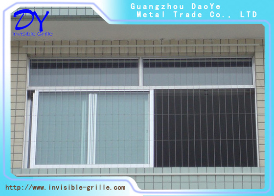 Janela de segurança moderna Grelha invisível Anodizante 2,0 mm 3,0 mm Alumínio trilho