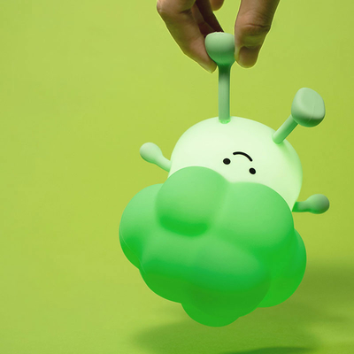 Brócolis para acompanhar as crianças a dormir Luz de noite de silicone Lâmpada vegetal recarregável ao lado da cama