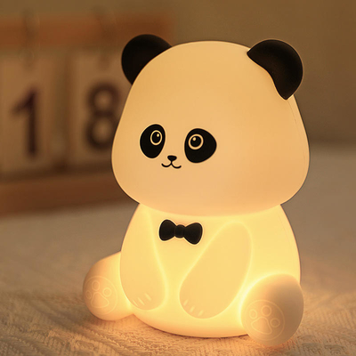 Lâmpadas de bebê recarregáveis de silicone Panda Luz noturna LED para crianças Luzes noturnas
