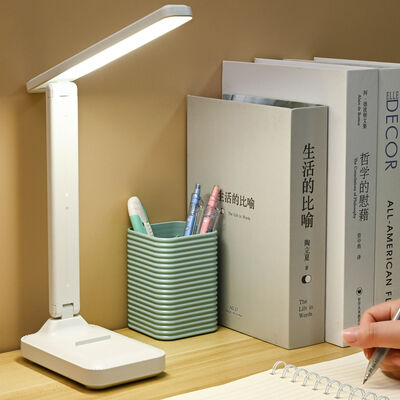 Lâmpada de Mesa 3500-6500K 2W-10W LED com Brilho Ajustável para Iluminação de Escritório, Estudo e Trabalho