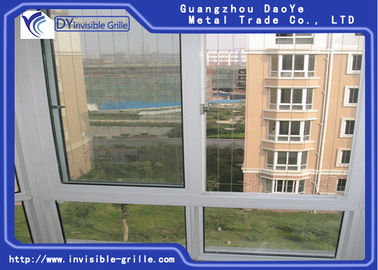 Grade invisível fixada da segurança da janela, grade de janela de aço inoxidável