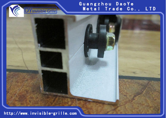 Trilho deslizante de alumínio fixo, canal de alumínio da trilha das grades invisíveis