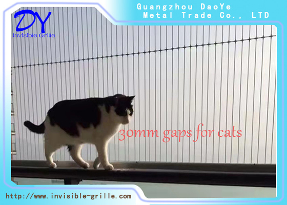 A elevação alta de 3CM Gap protege grades invisíveis dos animais de estimação para o balcão da casa